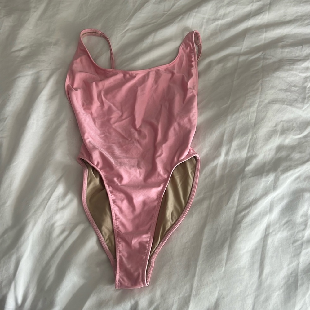 Baby pink American apparel one piece